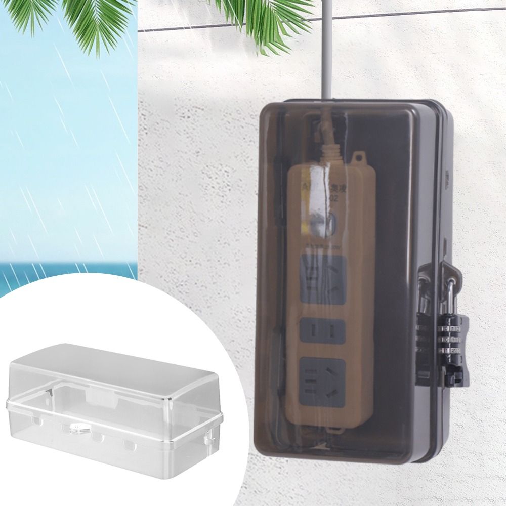 Outdoor Power Strip Weatherproof - Draagbare kunststof stekkerdoos, diefstalbestendig, waterdicht, kabelmanagementdoos,