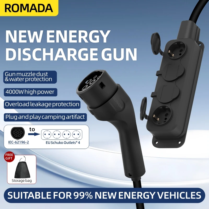 Draagbare 16A 4KW V2L-kabel el - Ac Outdoor Power recensie en prijs